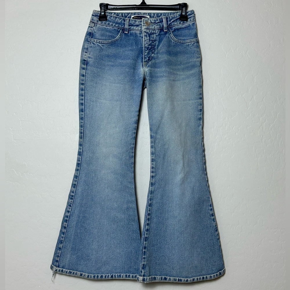 Vintage (Y2K) Blue Asphalt Low Rise Flare Jeans